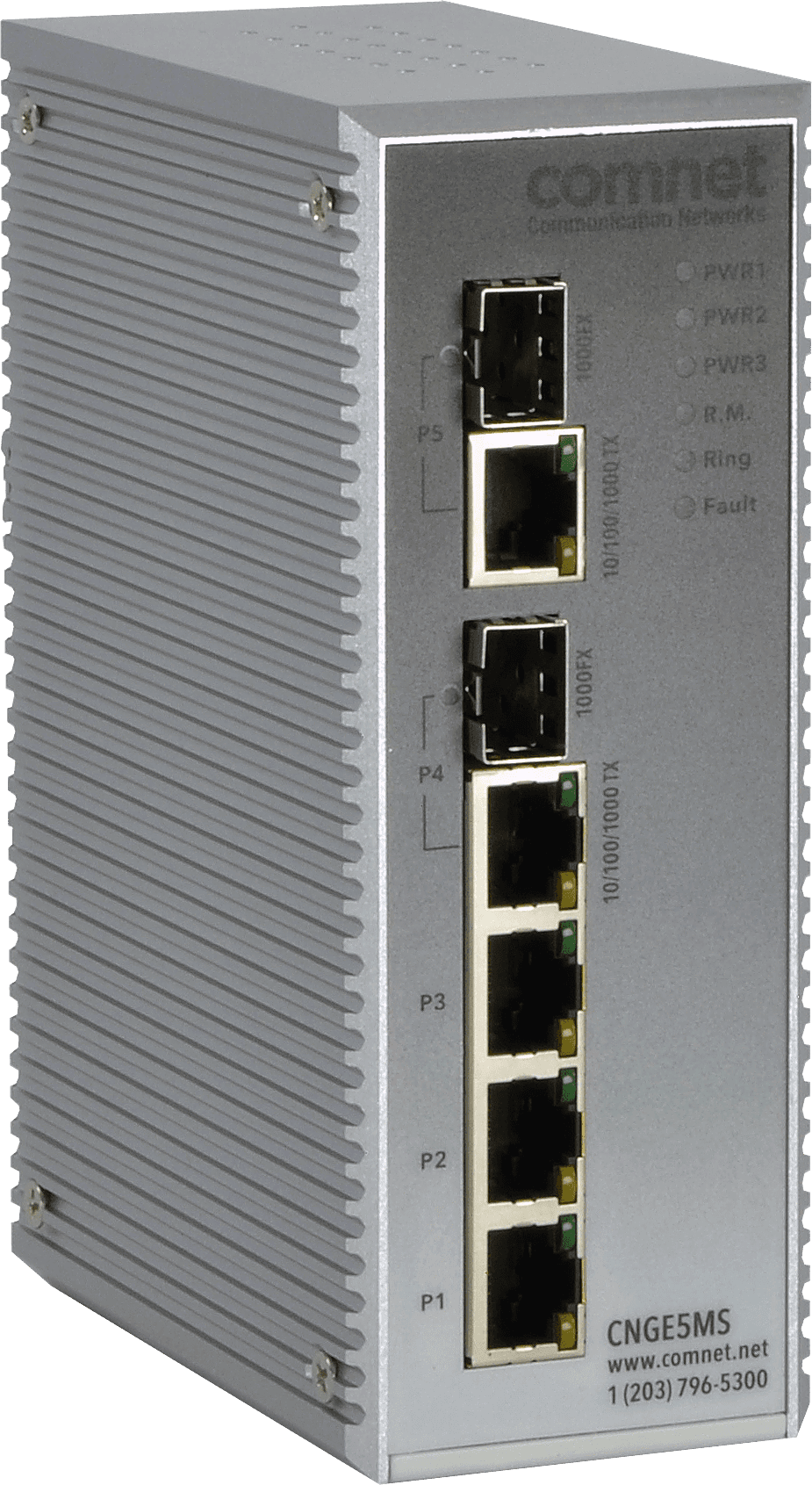 Hardened Managed L2+ Switch, 2 Combo, 3 RJ45