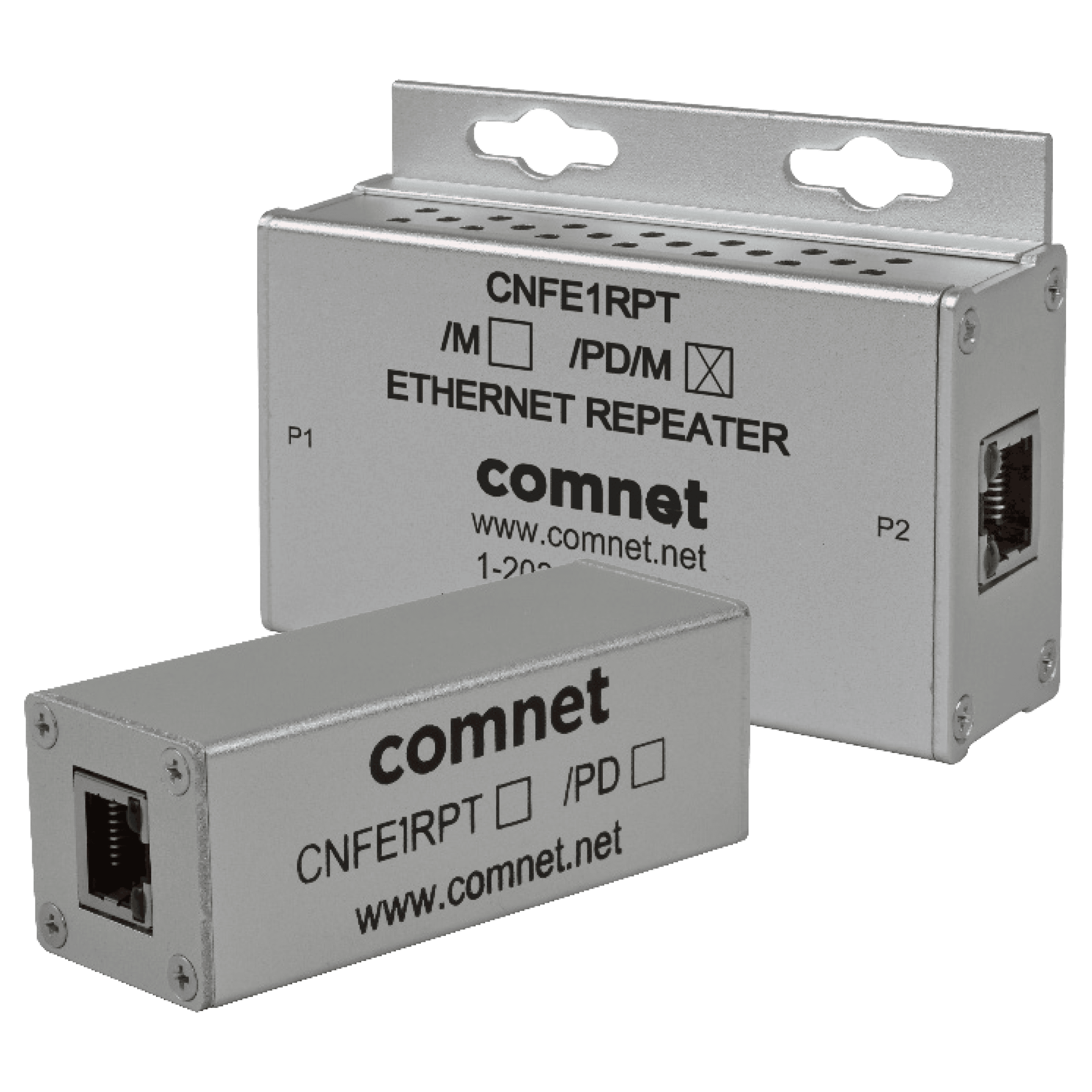 Hardened Ethernet Repeater, Tube Form, Pass-Through PoE