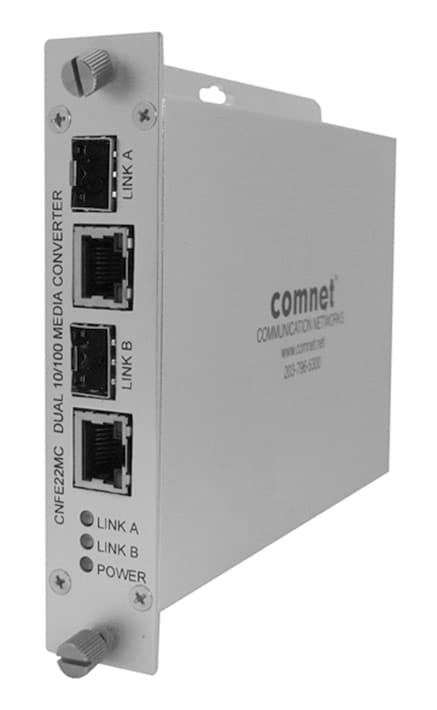 Hardened 10/100 Dual Media Converter, SFP Optical Ports