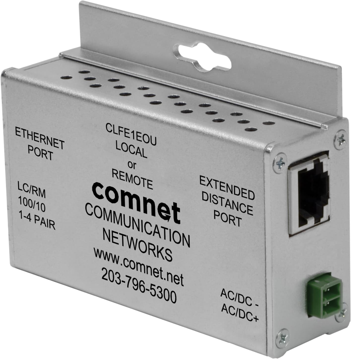 Ethernet Extender over Twisted-Pair, af PoE Passthrough Supported, Single-Channel