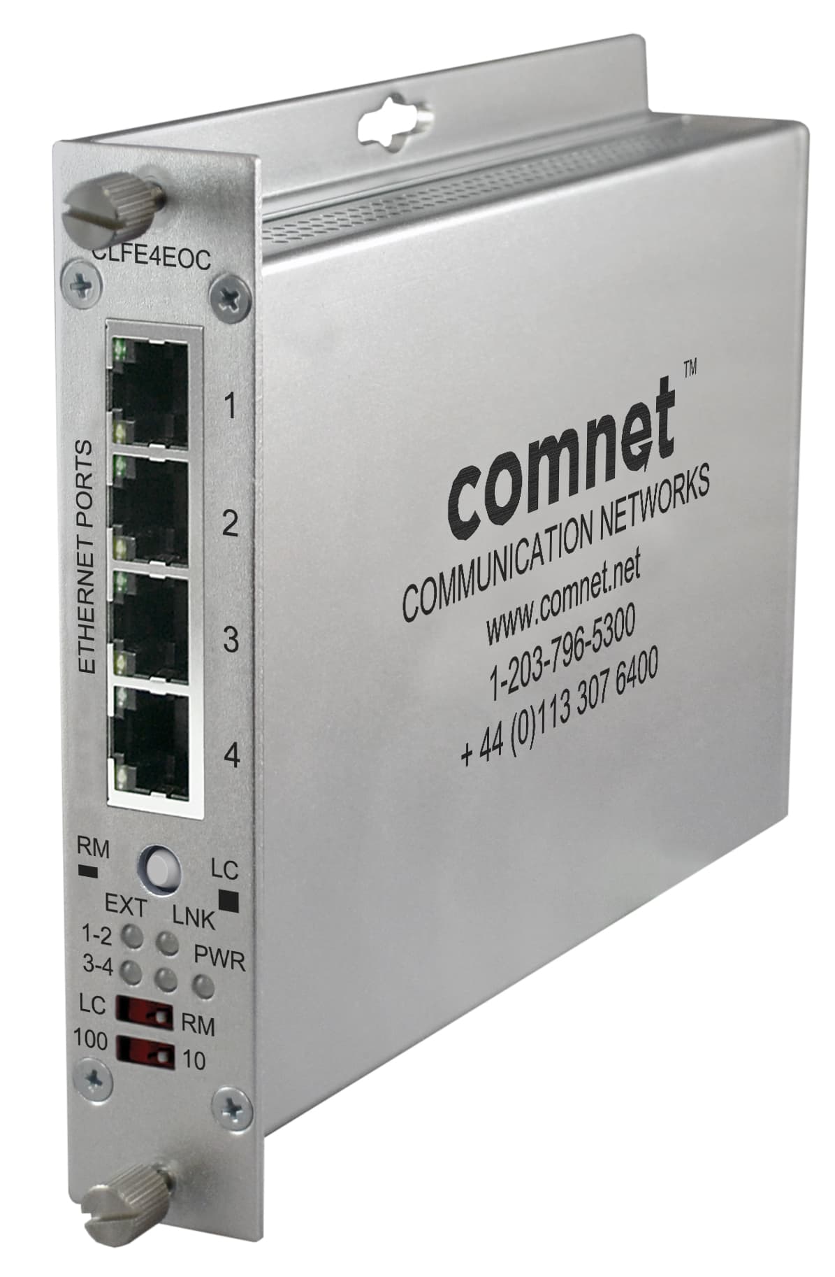 Ethernet Extender over Coax, af PoE Passthrough Supported, 4-Channel