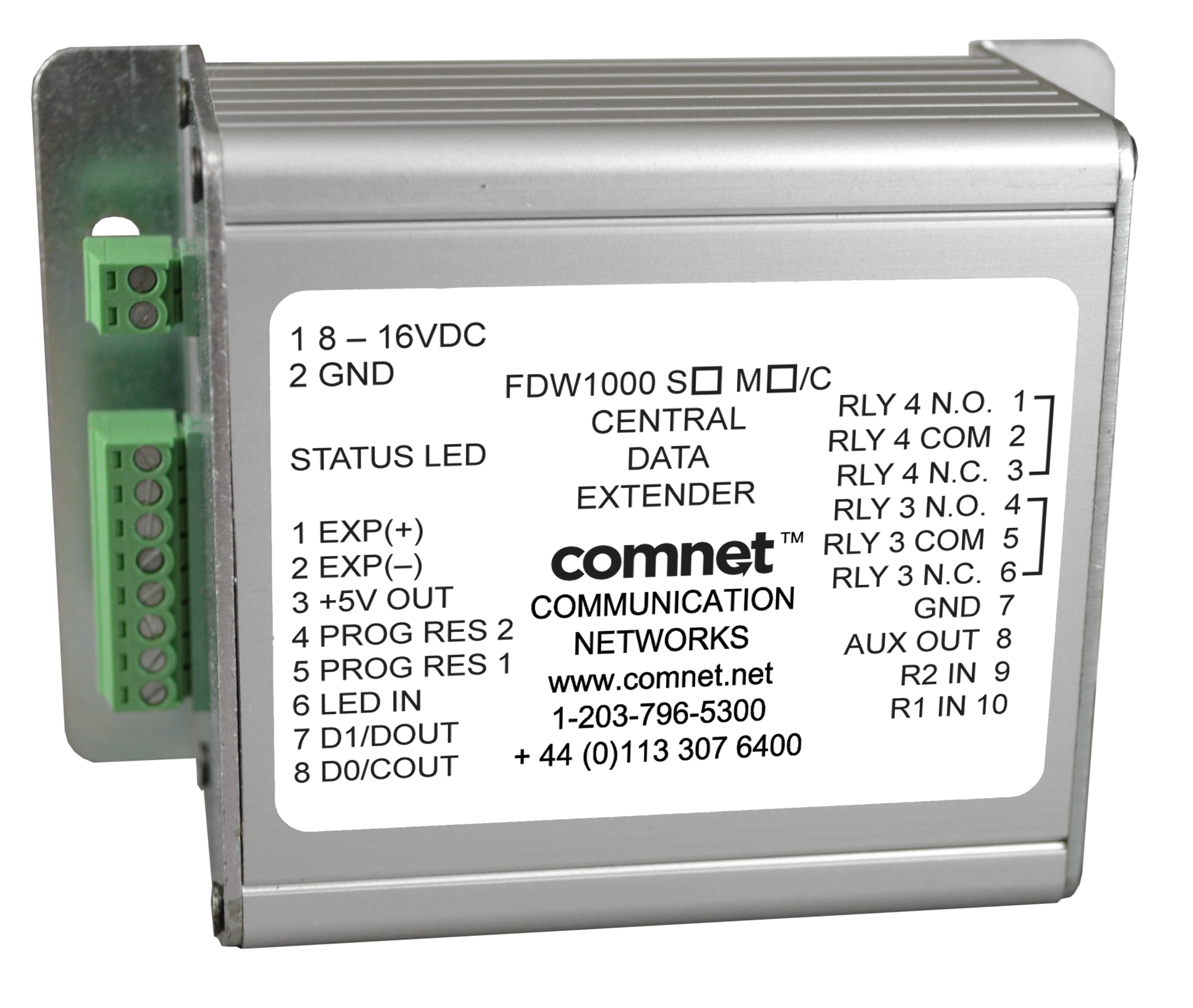 Wiegand Data Link Extender, mm, 1 fiber, central