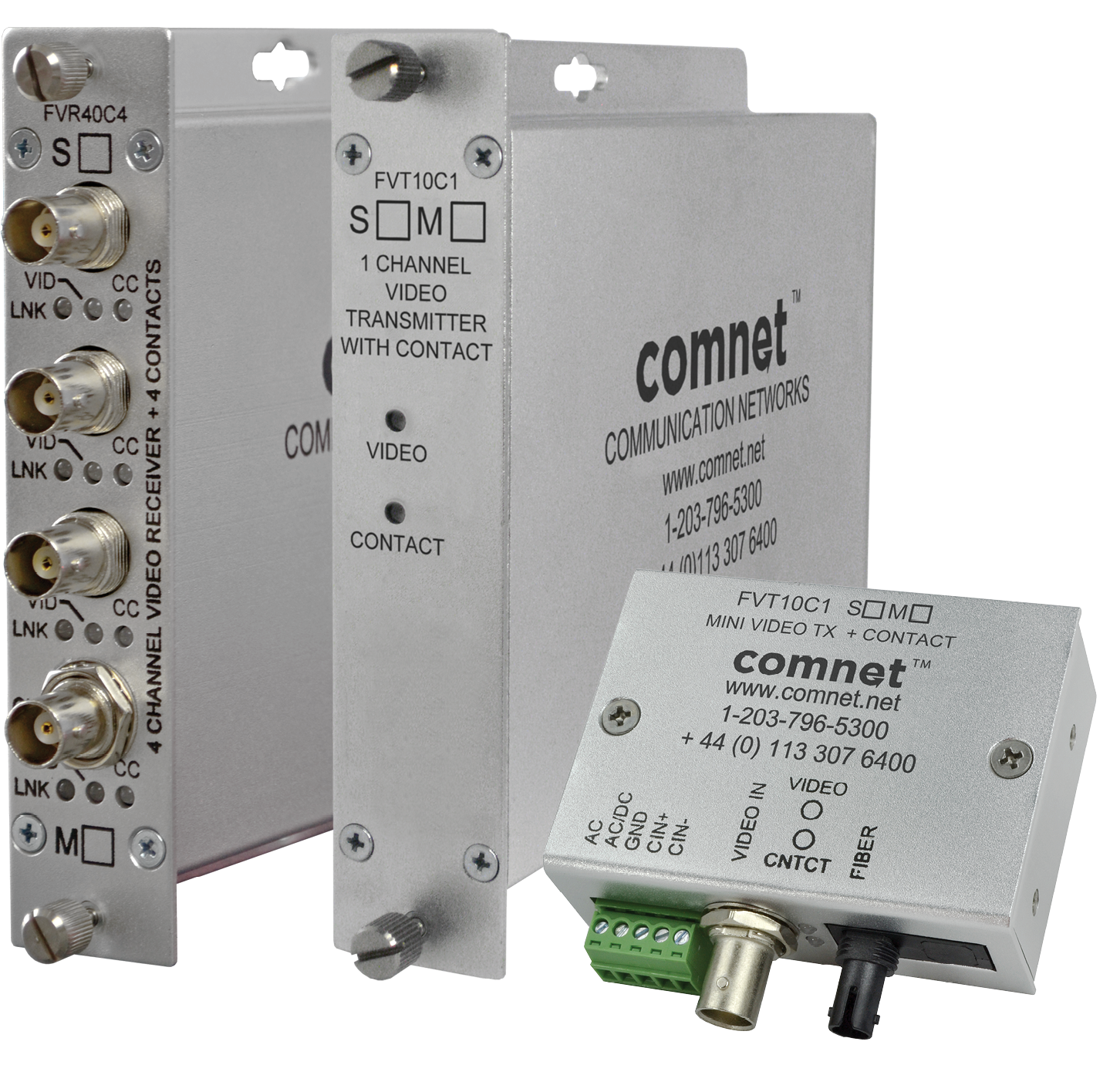 10-BIT VIDEO RX + CONTACT 1 FIBER, MM