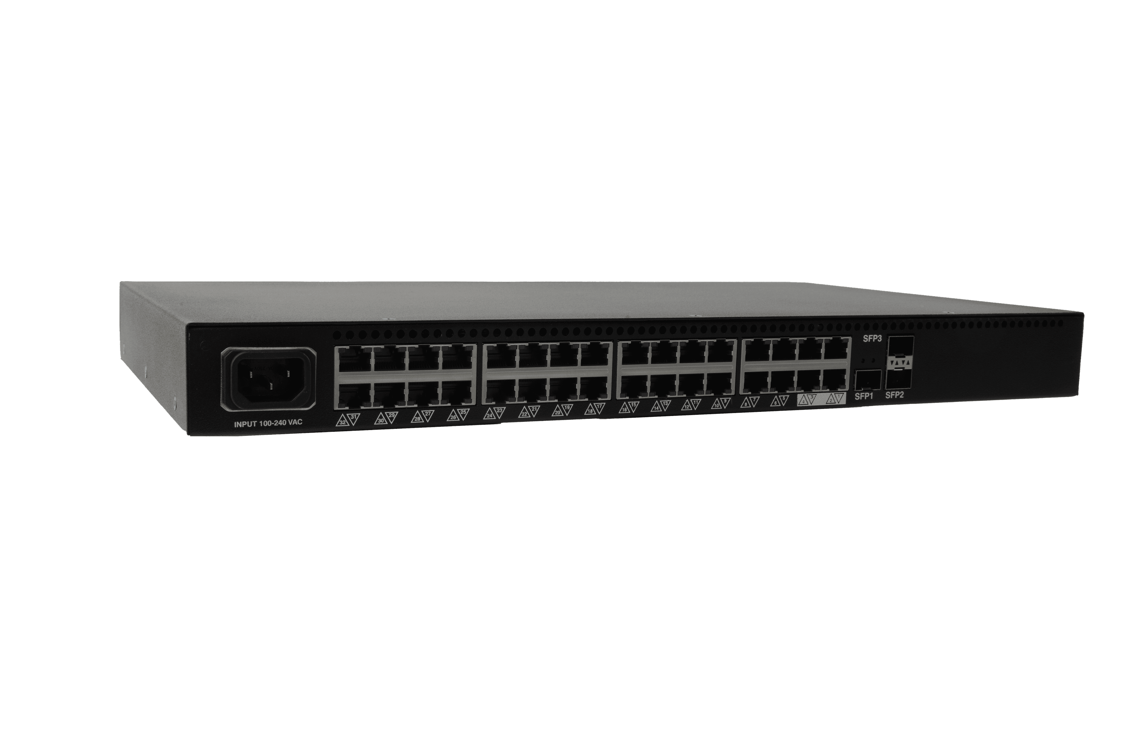 Commercial Managed PoE Switch, 32 Port with Integrated CameraDefense Cybersecurity