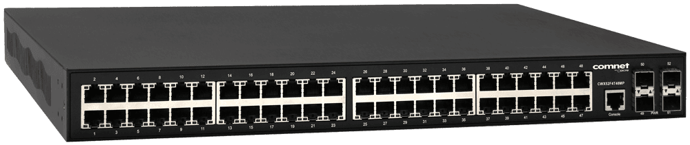 Commercial Managed L2+ PoE Switch, 4 SFP+, 48 RJ45