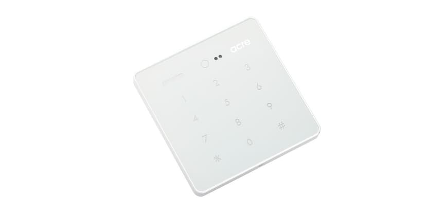 acre Secure-Touch White Square Reader w/keypad