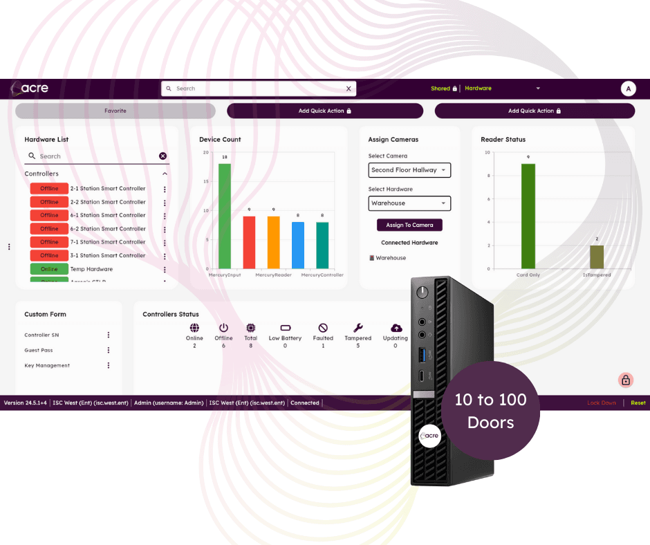 AAC OP Dr Lic - Bus T1: 10-100 Doors. Includes 2 Doors, 1 Year of Transaction History
