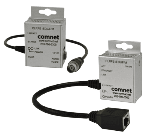 Ethernet Extender over Coax, mini, af PoE Passthrough Required, Single-Channel