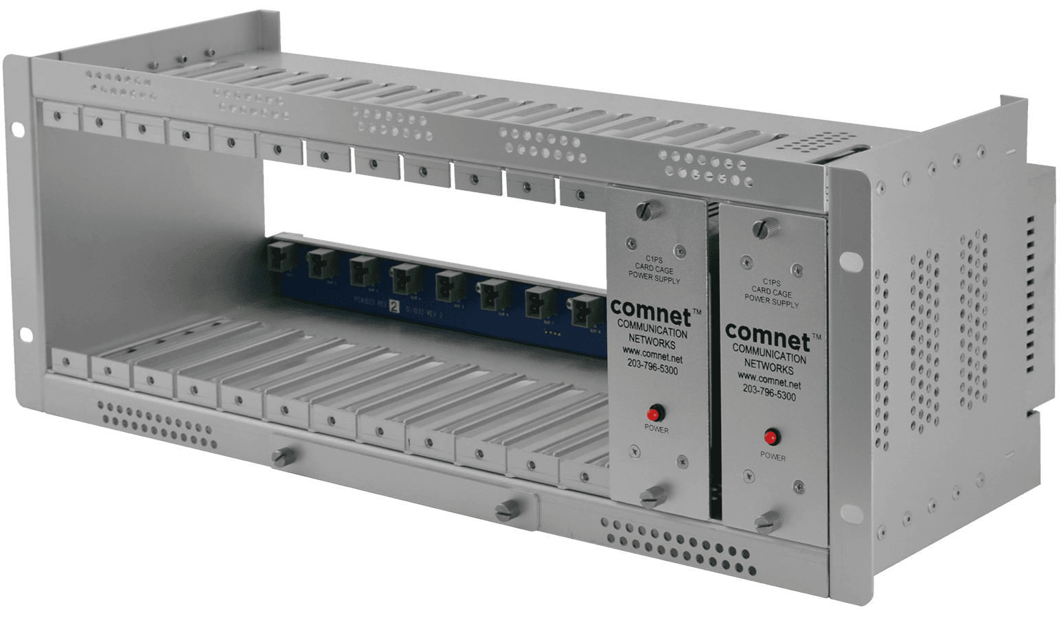 Card Cage Rackmount, 4RU, 14 Slots, Integrated 90-264 VAC @ 70 W ...