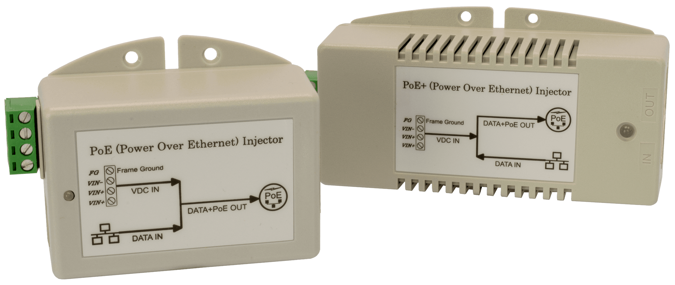 AIR802 DC-DC Converter + PoE Injector - 12VDC To 24VDC PoE Output, DIN Rail Mount, 20W Max